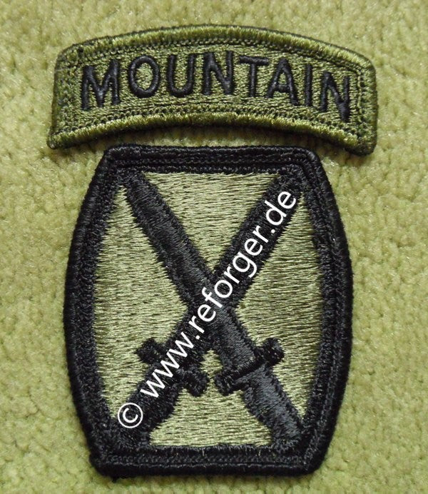 10th Mountain Division Armabzeichen, Subdued Patch