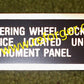  HMMWV M998 Lenkradschloss, "Steering Wheel Locking Device" Hinweisschild