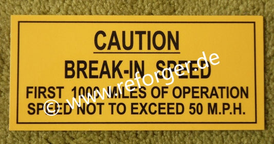 Sticker "Break in Speed" Ford Mutt M151