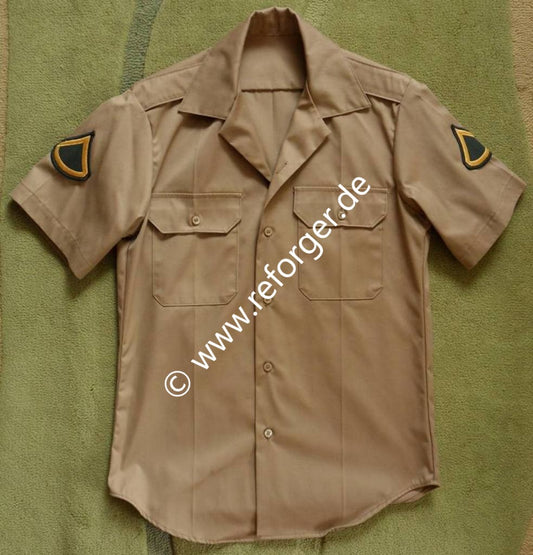 Army Poly/Cotton Short Sleeve Shirt - Tan-445