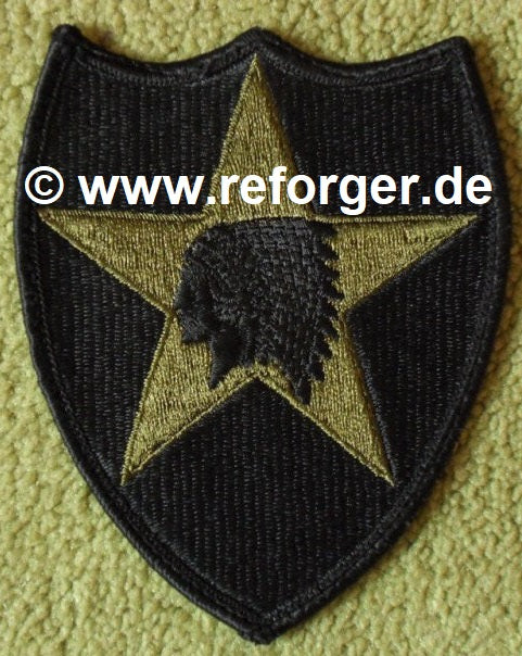 2nd Infantry Army Division Patch mit Indianerkopf