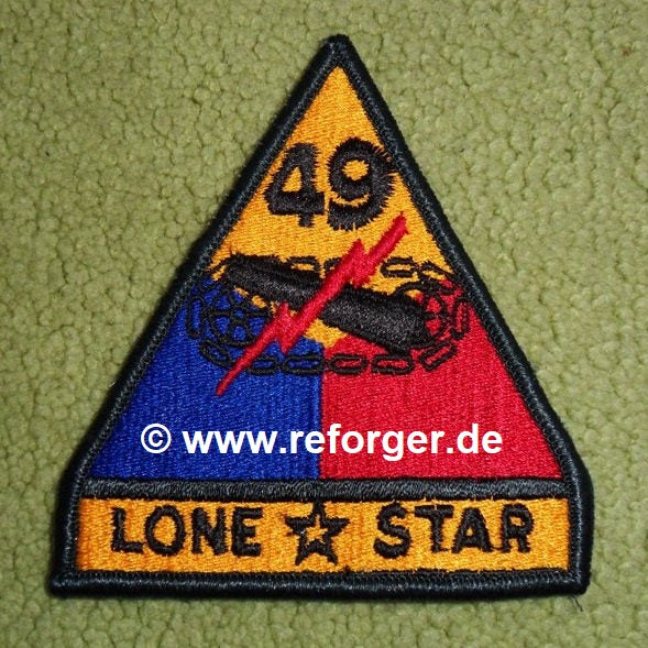 Armabzeichen 49th Armored Division, erhältlich als Full Color oder Subdued Patch, Militär-Abzeichen, gepanzerte Division, Sammlerstück, Patch für Uniformen