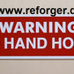 HMMWV M998 Vehicle Decal Warning No Hand Hold