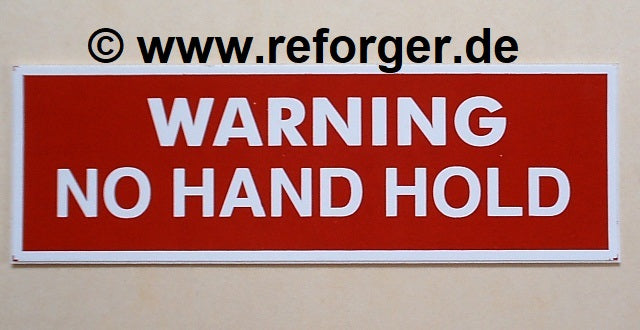 HMMWV M998 Vehicle Decal Warning No Hand Hold