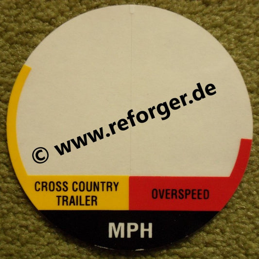 Decal Speedometer HMMWV M998 MUTT M151