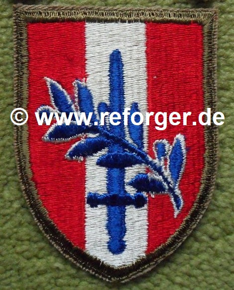 US Army WWII Occupation Forces Patch Abzeichen – US Forces Austria, historisches Abzeichen der US-Besatzungstruppen in Österreich