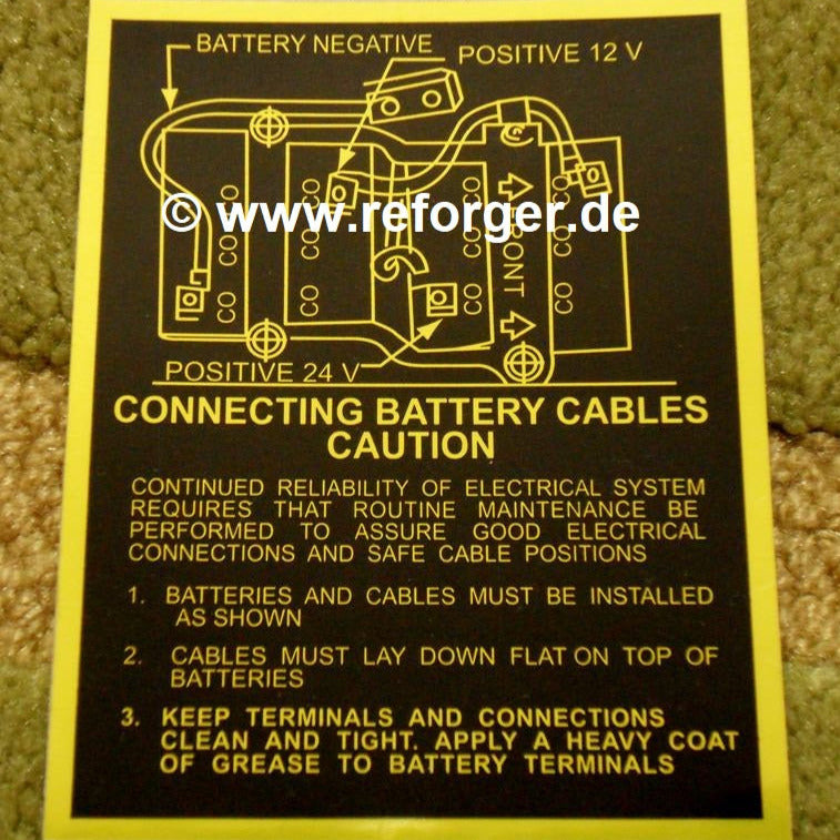 Finden Sie bei uns die besten Angebote für HMMWV M998 Batterie Aufkleber - exklusiv bei reforger military