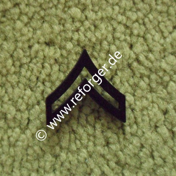 US Army Corporal Black Burnished Rank Pin