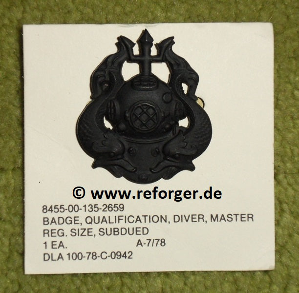 Master Diver Badge Black Burnished