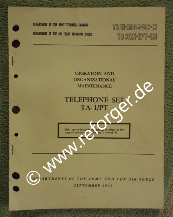 Bedienungsanleitung Manual für TA-1/PT 