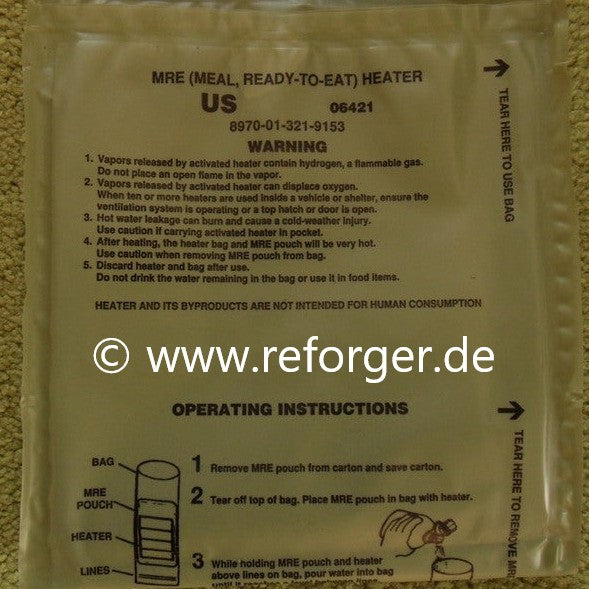 MRE Heater, Chemische Heizbeutel, Heat Packs