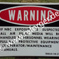 Aufkleber NBC Warning für Ford Mutt M151