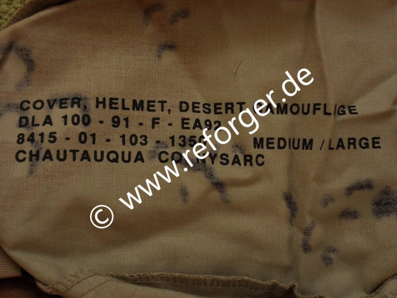 PASGT US Desert Six Color Helmet Cover