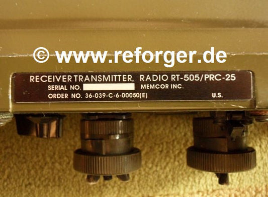 Data Plate Tag MEMCOR Radio PRC-25