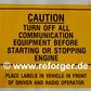 Decal Turn Off Communication Equipment