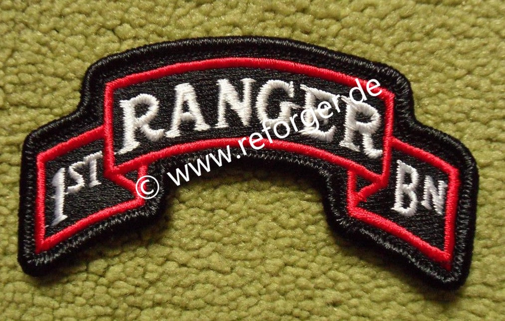 US Army Ranger Abzeichen 75th Ranger Regiment 1st Battalion Scroll Patch in Full Color