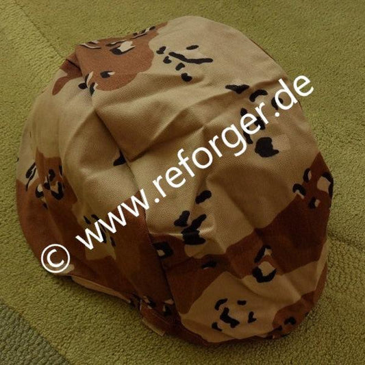 US Cover Helmet Desert Storm 6-Color Chocolate Chip Wüstentarn Helmbezug – Strapazierfähiger Bezug für PASGT-Gefechtshelme