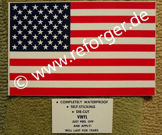 USA Flagge Stars and Stripes Aufkleber aus Vinyl für Autos, Fenster und Wände – hochwertiger Aufkleber in den Farben Rot, Weiß und Blau