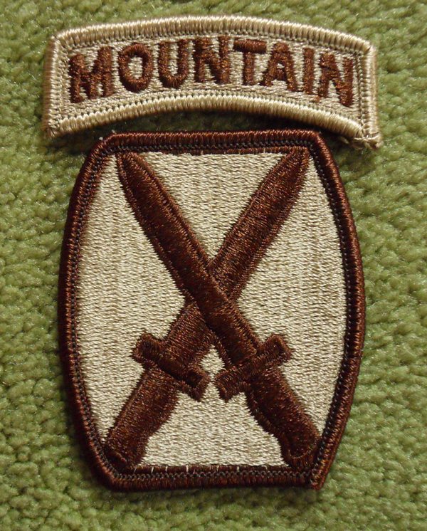 10th Mountain Division Armabzeichen, Desert Patch