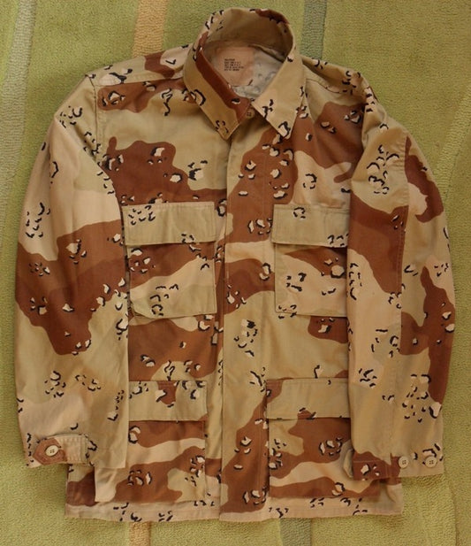 6-Color Desert Chocolate Chip BDU Shirt Small