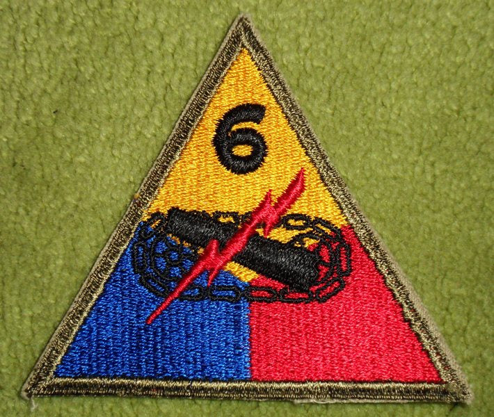 Finden Sie bei uns die besten Angebote für 6th Armored Division Armabzeichen