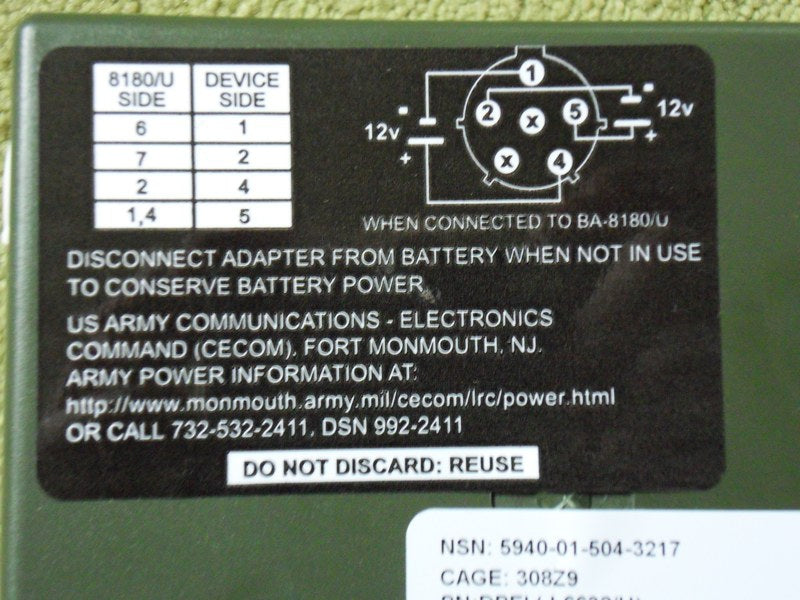 Battery Adapter J-6632/U