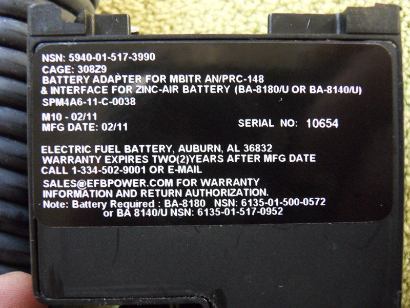 MBITR Multiband Radio Battery Adapter