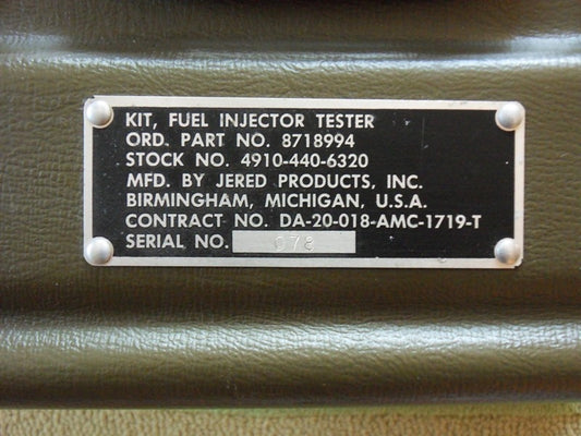 Jered Products Military Fuel Injector Tester