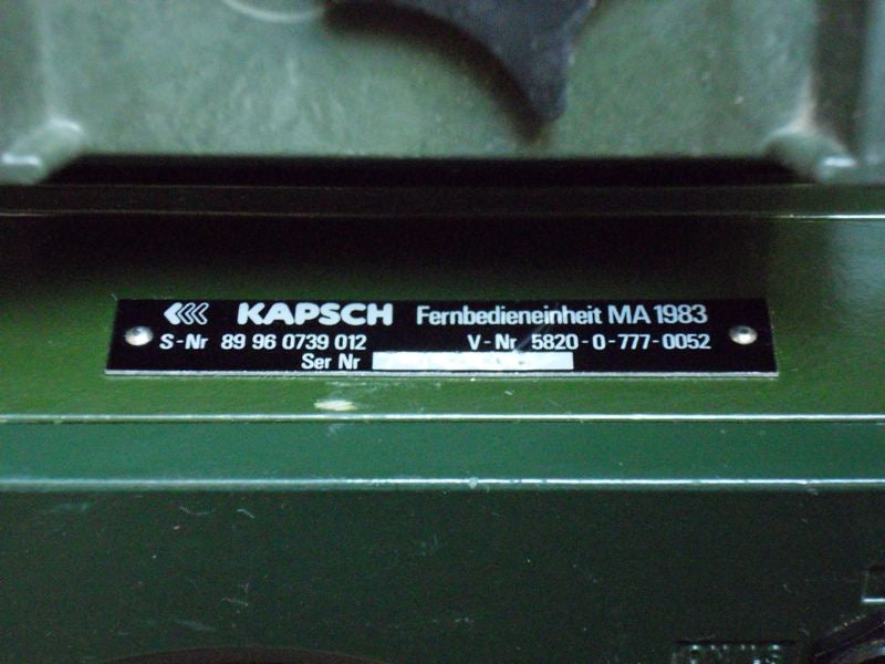 Kapsch Military Radio Remote Control Unit MA-1983