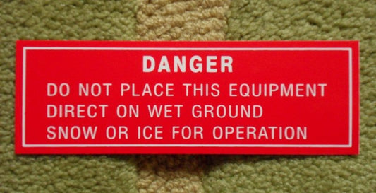 Military Equipment Precaution Decal