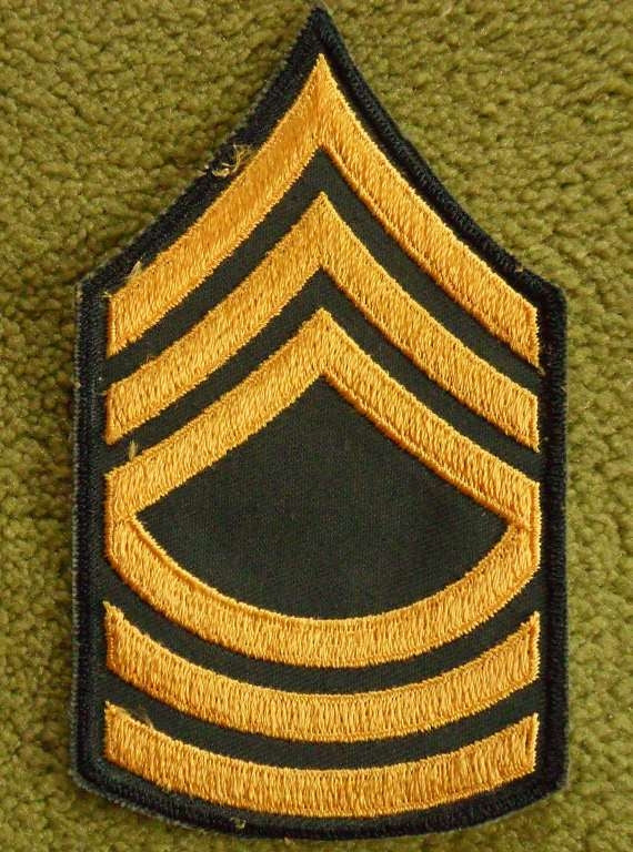 US Army E8 Master Sergeant Dress Green Chevron