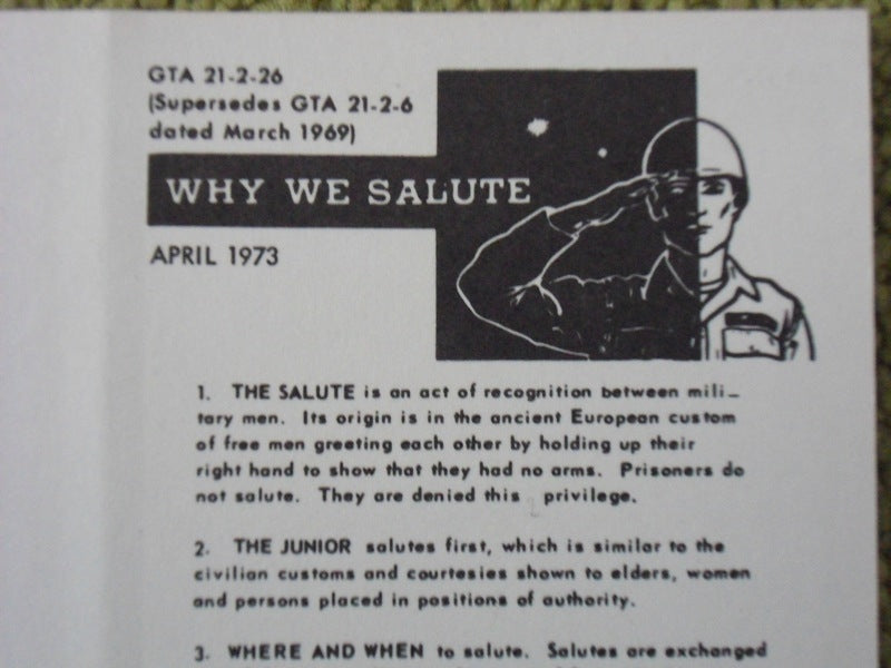 Pocket Guide Why We Salute