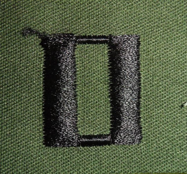 US ARMY Captain CPT 0-3 OD Green Cloth Badge