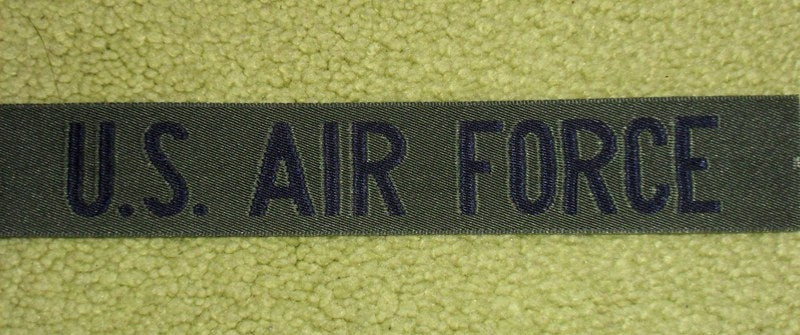 US Air Force Name Tape in OD-Green