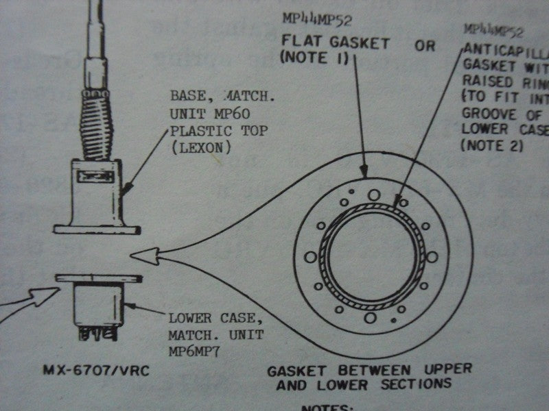 Sealing Rubber Antenna Base MX-6707/VRC