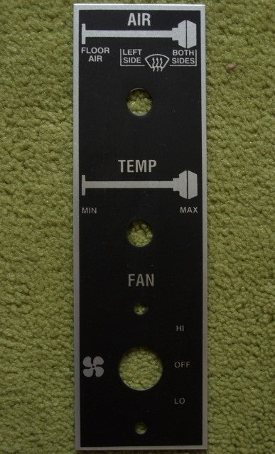 Heater Control M998 Defroster Data Plate